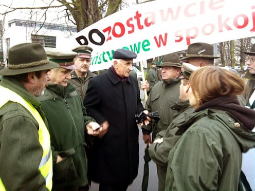 Protest leśników pod Sejmem