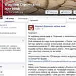 Wpis Wojciecha Cejrowskiego w jego profilu na portalu społecznościowym