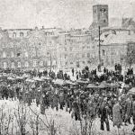 Manifestacyjny pogrzeb ofiar zbrodni hitlerowskich Niemiec w Chojnicach 8 grudnia 1945 r.