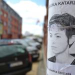 Plakaty z wizerunkiem Angeliki Jakubowskiej były porozwieszane w Debrznie jeszcze w ubiegłym roku. Fot. Wojciech Piepiorka