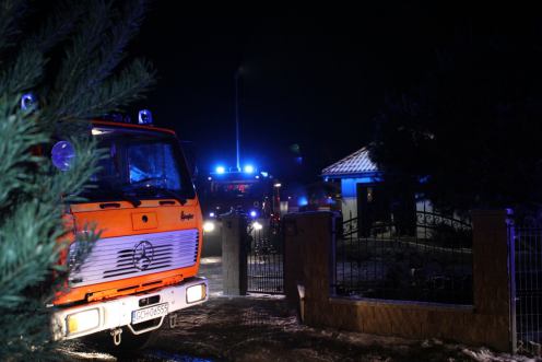 Pożar domu jednorodzinnego w Będźmierowicach, w gminie Czersk