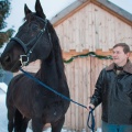 Koń Goliat i jego właściciel Tomasz Szyszka fot. Daniel Frymark