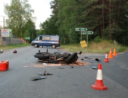 22-letni motocyklista ranny w wypadku