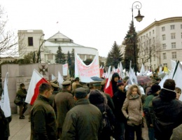 Protest leśników pod Sejmem
