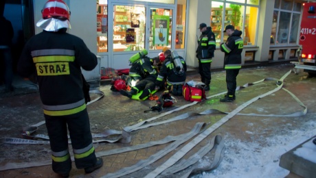Akcja strażaków w Domu Towarowym Libera (FOTO)