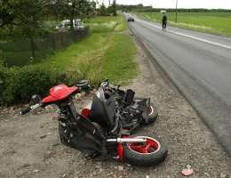 Zderzenie skutera z motorem (FOTO)
