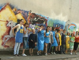 Graffiti na domu kultury (FOTO)
