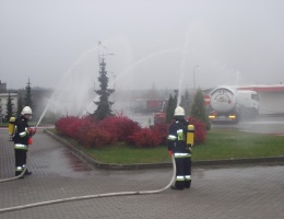 Rozlewnia gazu w ogniu