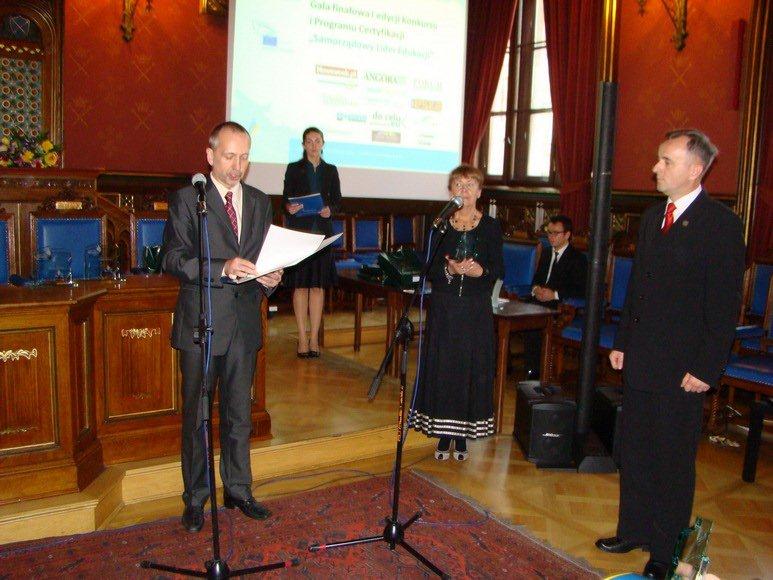 Burmistrz odebrał nagrodę Mecenas wiedzy