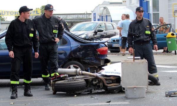 Motocykl zderzył się z fordem (FOTO)