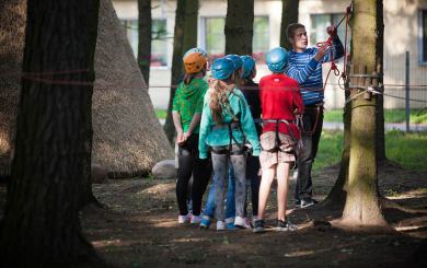 Park linowy wakacyjnym hitem Człuchowa