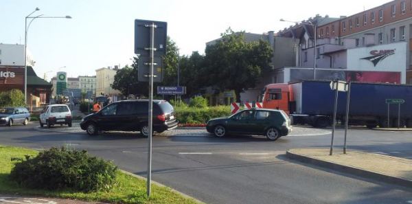 Rondo było zablokowane (FOTO, WIDEO)