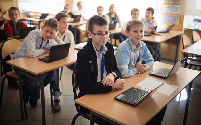 Pokazowa lekcja w cyfrowej szkole (FOTO)
