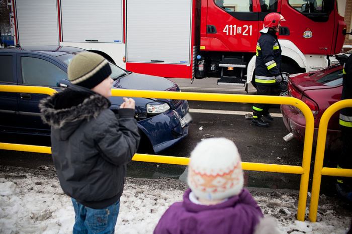 Na ul. Sukieników zderzyły się trzy samochody (FOTO)