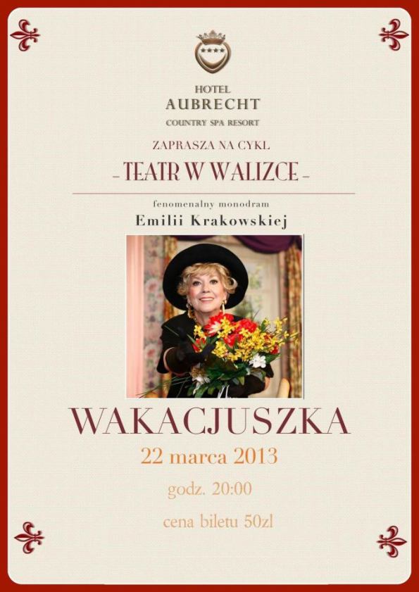 Bilet na spektakl Emilii Krakowskiej