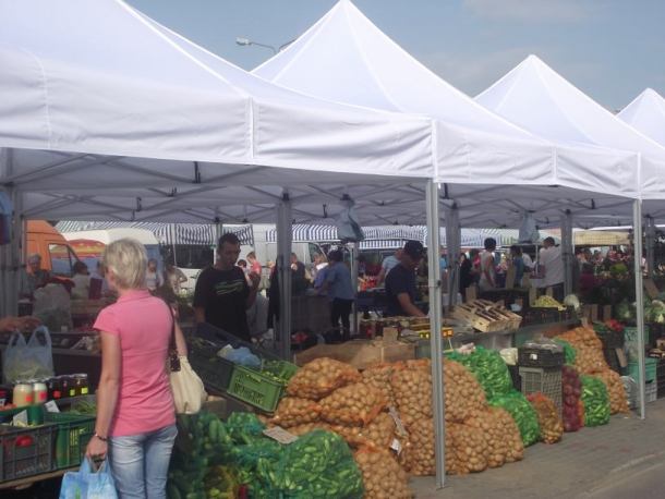 Targowisko w Kościerzynie po nowemu