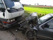 Wypadek na trasie Szumiąca - Bysławek (FOTO)