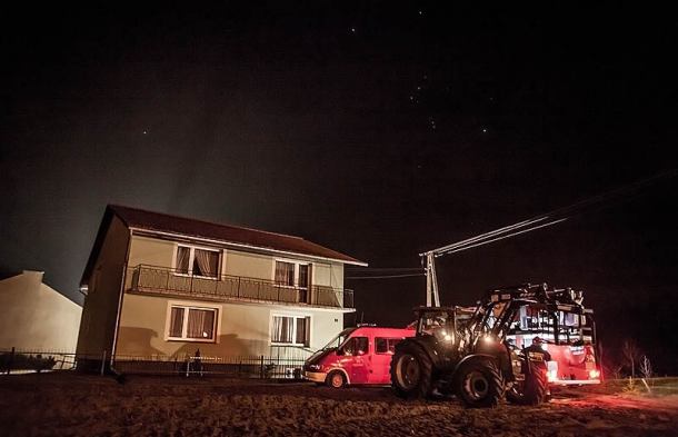 Pożar poddasza w Kinicach (FOTO) 