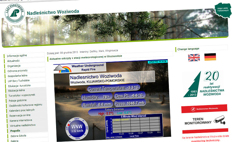 Nadleśniczy zbudował stację meteo