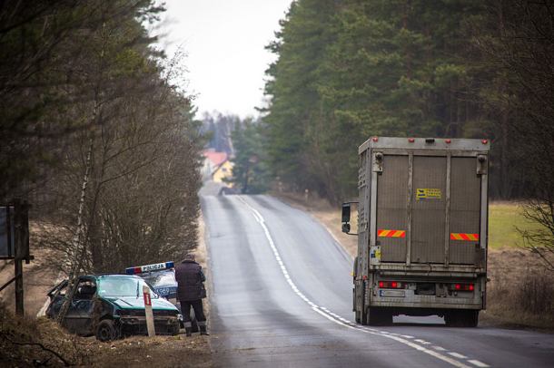Polo przekulało się po poboczu (FOTO)