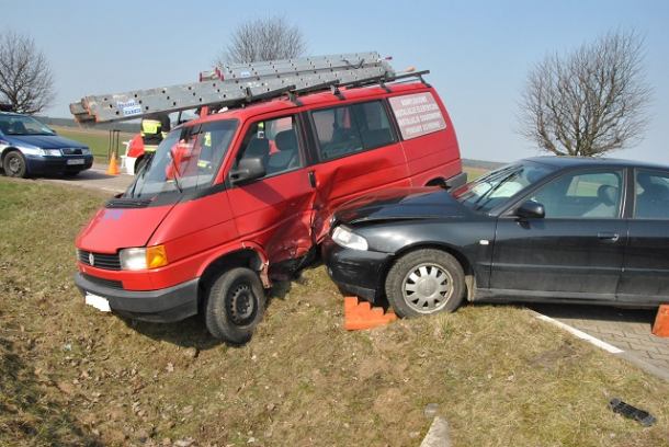 Zderzenie volkswagena i audi