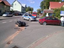 Zderzenie skutera z autem
