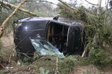 Ukradł auto, rozbił je w lesie. Miał 2,4 promila