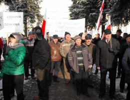 Protest rolników w Sępólnie (FOTO)
