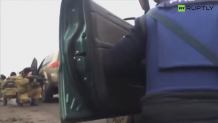 Konwój z ekipą RT TV ostrzelany przez snajperów pod Uglegorskiem