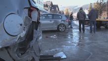 Potrąciła dwie osoby i staranowała sześć samochodów na parkingu w Zakopanem