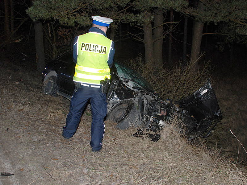 Audi uderzyło w drzewo. Za kierownicą 20-latek