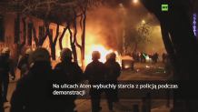 Protest przeciwko zamykaniu najcięższych więzień w Grecji. Starcia na ulicach Aten