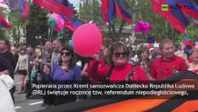 Wielotysięczny marsz w rocznicę powstania samozwańczej Donieckiej Republiki Ludowej