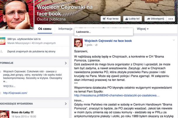 Czy policja aresztuje Cejrowskiego w CH Brama Pomorza? (AKTUALIZACJA)