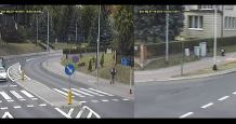 Co zrobił mężczyzna w centrum miasta pod kamerą?