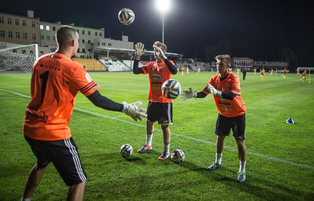 Pierwszy trening Chojniczanki przy sztucznym oświetleniu (FOTO)