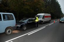 Zderzenie trzech pojazdów na DK nr 20 koło Kościerzyny