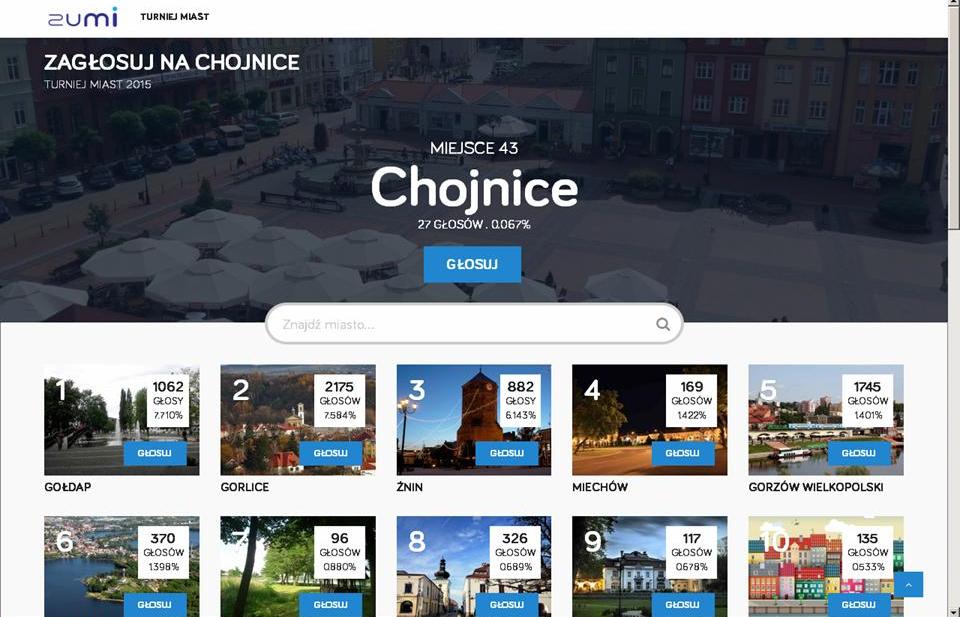 Turniej miast 2015 - głosuj na Chojnice 