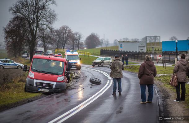 Wypadek na trasie Chojnice - Lichnowy (FOTO)