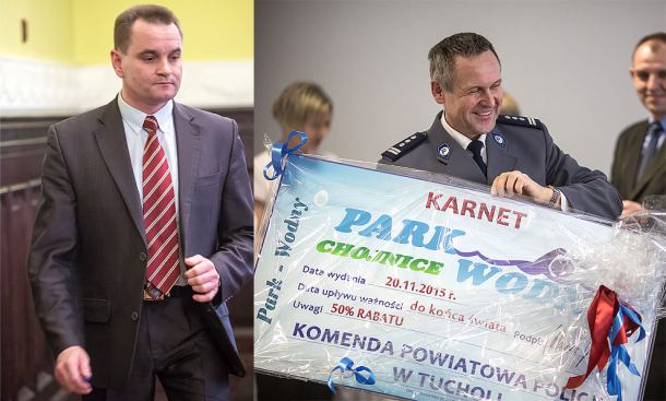 Nietypowy prezent dla tucholskich policjantów od Parku Wodnego w Chojnicach