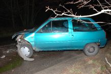 Zderzenie mercedesa i citroena
