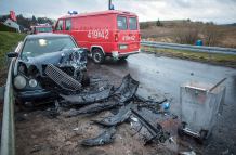 Wypadek drogowy w Ciecholewach (FOTO)