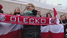 Mieszkańcy Olecka protestowali przeciwko planom utworzenia ośrodka dla uchodźców