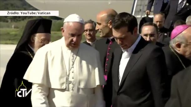 Papież Franciszek przyleciał na wyspę Lesbos
