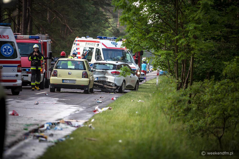 Wypadek na trasie Chojnice - Brusy FOTO