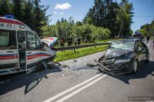 Wypadek z udziałem karetki na trasie Chojnice - Brusy. Pięć osób poszkodowanych (FOTO)