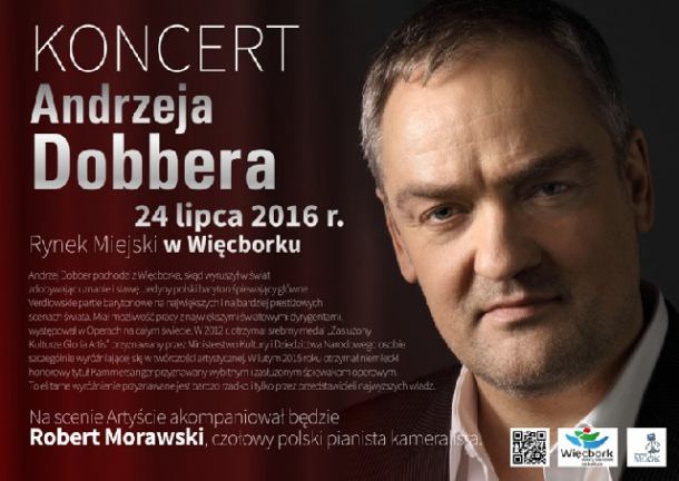 Koncertujący na całym świecie baryton Andrzej Dobber wystąpi w Więcborku