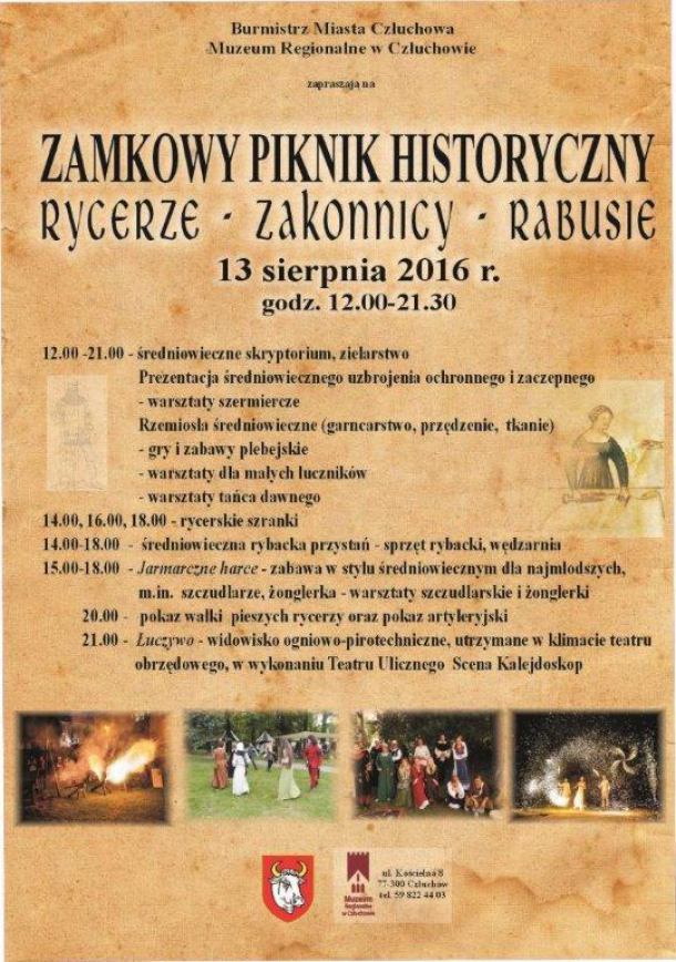 Piknik historyczny pod człuchowskim zamkiem