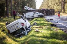 Wypadek na trasie Chojnice - Czersk. Droga krajowa nr 22 była zablokowana (FOTO)