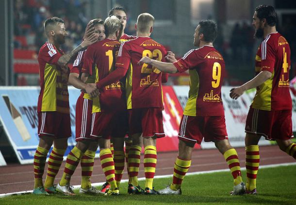 Chojniczanka wciąż niepokonana. Zwycięstwo w 10. kolejce 1. ligi (FOTO)